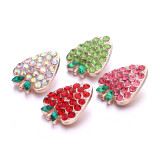 20MM strawberry rhinestones  design  Metal snap buttons