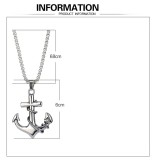 Stainless Steel Anchor Pendant Necklace