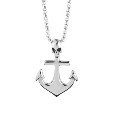 Stainless Steel Anchor Pendant Necklace
