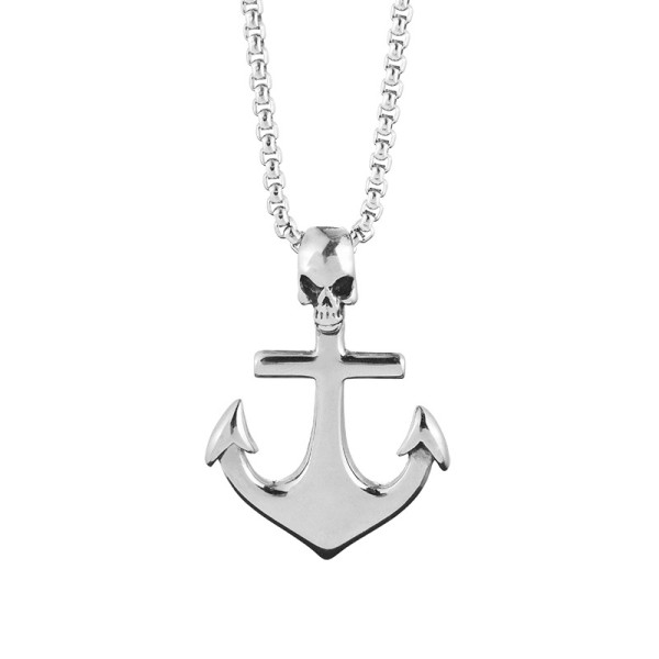 Stainless Steel Anchor Pendant Necklace