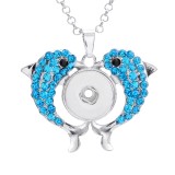 Necklace sea animals starfish sea turtle dolphin 60CM chain  metal  fit 20MM chunks snap button jewelry