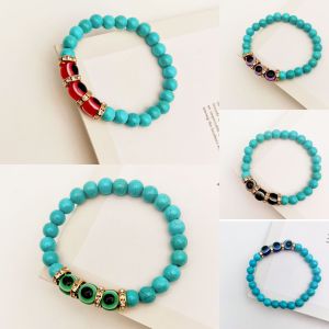Blue Eyes 8mm Turquoise Bracelet Color Couples Turquoise Bracelet