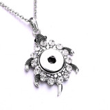 Necklace sea animals starfish sea turtle dolphin 60CM chain  metal  fit 20MM chunks snap button jewelry