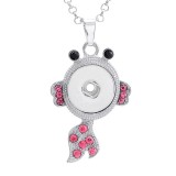 Necklace sea animals starfish sea turtle dolphin 60CM chain  metal  fit 20MM chunks snap button jewelry