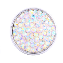 18mm Sugar snaps Alloy with AB white chunks rhinestones KB2327 snaps jewelry