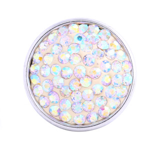 18mm Sugar snaps Alloy with AB white rhinestones KB2327 snaps jewelry