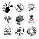 20MM hair stylist  Print glass snaps buttons