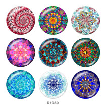 20MM decorative pattern Print glass snaps buttons