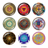 20MM decorative pattern Print glass snaps buttons