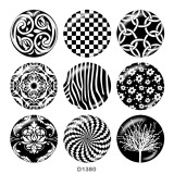 20MM decorative pattern Print glass snaps buttons
