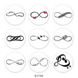 20MM infinite Print glass snaps buttons