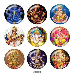 20MM faith Print glass snaps buttons