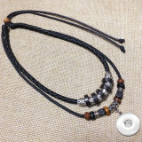 Pendant Layered Leather Necklace fit 20mm snaps  jewelry