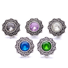20MM   rhinestones  design  Metal snap buttons