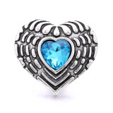 20MM love rhinestones  design  Metal snap buttons