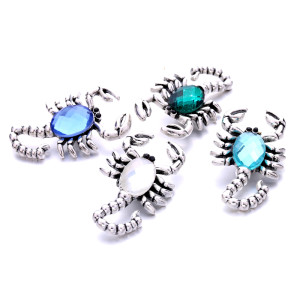 20MM Scorpion  rhinestones  design  Metal snap buttons