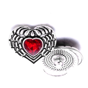 20MM love rhinestones  design  Metal snap buttons
