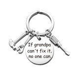 Stainless Steel Keychain Father's Day Gift Dad Tools Hammer Screwdriver Wrench