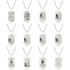 Stainless Steel Necklace Military Brand Lettering Father Mother's Day Thanksgiving Christmas Gift