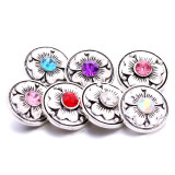 20MM   rhinestones  design  Metal snap buttons