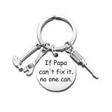 Stainless Steel Keychain Father's Day Gift Dad Tools Hammer Screwdriver Wrench