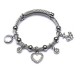 Stainless Steel Hand of Fatima Heart Cross Anchor Bracelet