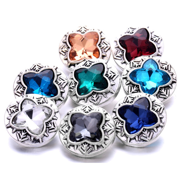 20MM   rhinestones  design  Metal snap buttons