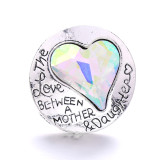 20MM  love rhinestones  design  Metal snap buttons