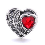 20MM  love rhinestones  design  Metal snap buttons