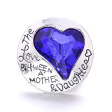 20MM  love rhinestones  design  Metal snap buttons