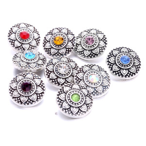 20MM   rhinestones  design  Metal snap buttons