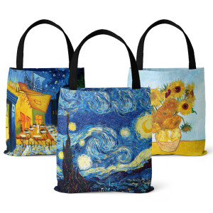 Van Gogh starry sky oil painting tote bag ladies canvas bag beach bag