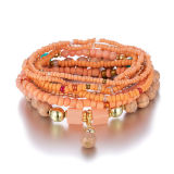 Bohemian Jewelry Layered Bracelet with Turquoise Beads