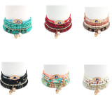 Eye Beads Temperament Multilayer Hand Beaded Bracelet