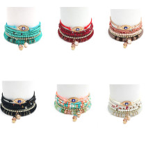 Eye Beads Temperament Multilayer Hand Beaded Bracelet