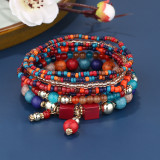 Bohemian Jewelry Layered Bracelet with Turquoise Beads