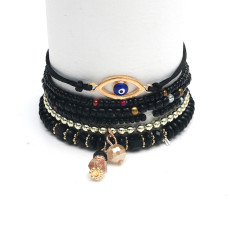 Eye Beads Temperament Multilayer Hand Beaded Bracelet