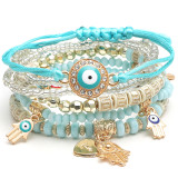 Hand-beaded fashion eye bead temperament multi-layer bracelet
