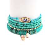 Eye Beads Temperament Multilayer Hand Beaded Bracelet