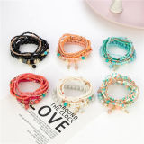 Bohemian Jewelry Layered Bracelet with Turquoise Beads
