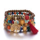 Multilayer Wooden Beaded Bracelet Stretch
