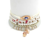Eye Beads Temperament Multilayer Hand Beaded Bracelet