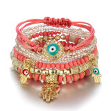 Hand-beaded fashion eye bead temperament multi-layer bracelet