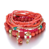 Bohemian Jewelry Layered Bracelet with Turquoise Beads