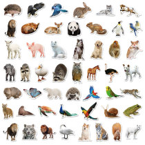 50pcs Animal series panda turtle lion bird graffiti stickers decorative suitcase notebook waterproof detachable stickers