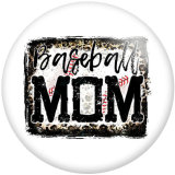 20MM pattern Mom Print  glass snaps buttons