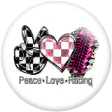 20MM pattern Mom Print  glass snaps buttons