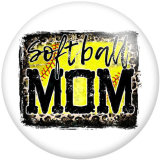 20MM pattern Mom Print  glass snaps buttons