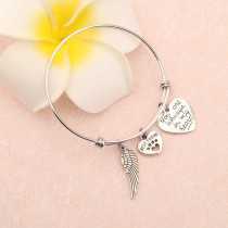 Pet Dog Lost and Death Commemorative Stainless Steel Adjustable Bracelet