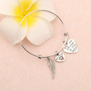 Pet Dog Lost and Death Commemorative Stainless Steel Adjustable Bracelet